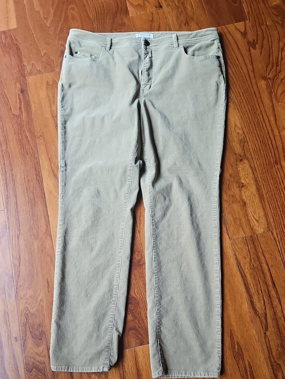 Coldwater Creek Classic Khaki Straight-Leg Corduroy Pants - Tan/khaki 16 Women